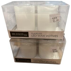 Hudson Jeans White Flameless LED Wax Votives